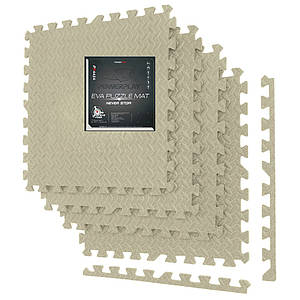 Мат-пазл (ластівчин хвіст) PowerPlay PP_4414 EVA Puzzle Mat 120x120x1.2 cм Оливковий