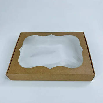 Коробка 150х200х30 мм / Крафт / вікно-Звичайне