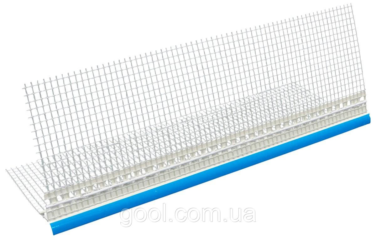 Кут з крапельником для фасаду ПВХ з сіткою Вертекс (Vertex) 2,5 метра (кріплення сітки пропаювання), фото 1