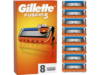 Змінні картриджі 8шт для гоління (леза) чоловічі Fusion5 ТМ GILLETTE
