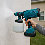 Фарбопульт акумуляторний бездротовий 800мл, розпилювач фарби електричний, пульверизатор для фарбування, LY-826-Blue, фото 5
