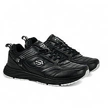 Чоловічі осінні шкіряні кросівки Bona чорні демісезонні 658C, фото 4