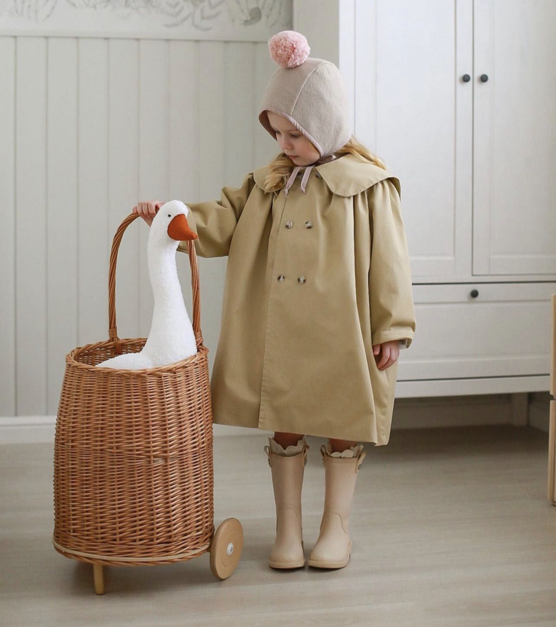 Візок плетений з лози іграшковий XL