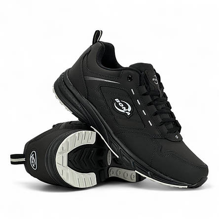 Чоловічі осінні шкіряні кросівки Bona чорні демісезонні 967D, фото 1