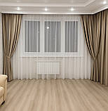 Тюль молочний однотонний бамбук ніжний висота 3 м, фото 8