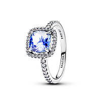 Кільце із синіми квадратним каменем No Brand 193550C01 50 (2541744584)