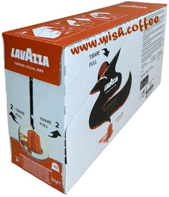 Ящик Кави в Капсулах Nespresso Lavazza Espresso Gourmet Caramel Aluminium (10 упаковок по 10 капсул), фото 1