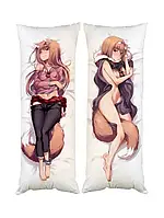 Подушка дакімакура Хорро Вовчиця та прянощі декоративна ростова подушка для обіймання