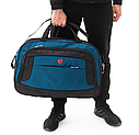 Дорожня сумка 62×24×41 см, ручна поклажа в літак, спортивна, з плечовим ременем/ Бірюзова, фото 7