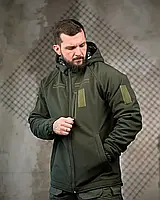 Зимняя тактическая куртка олива Omni Heat софт шел | Бушлат военный с Омни Хит хаки