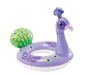 Надувне коло Intex 59221NP Павич 58 см фіолетовий