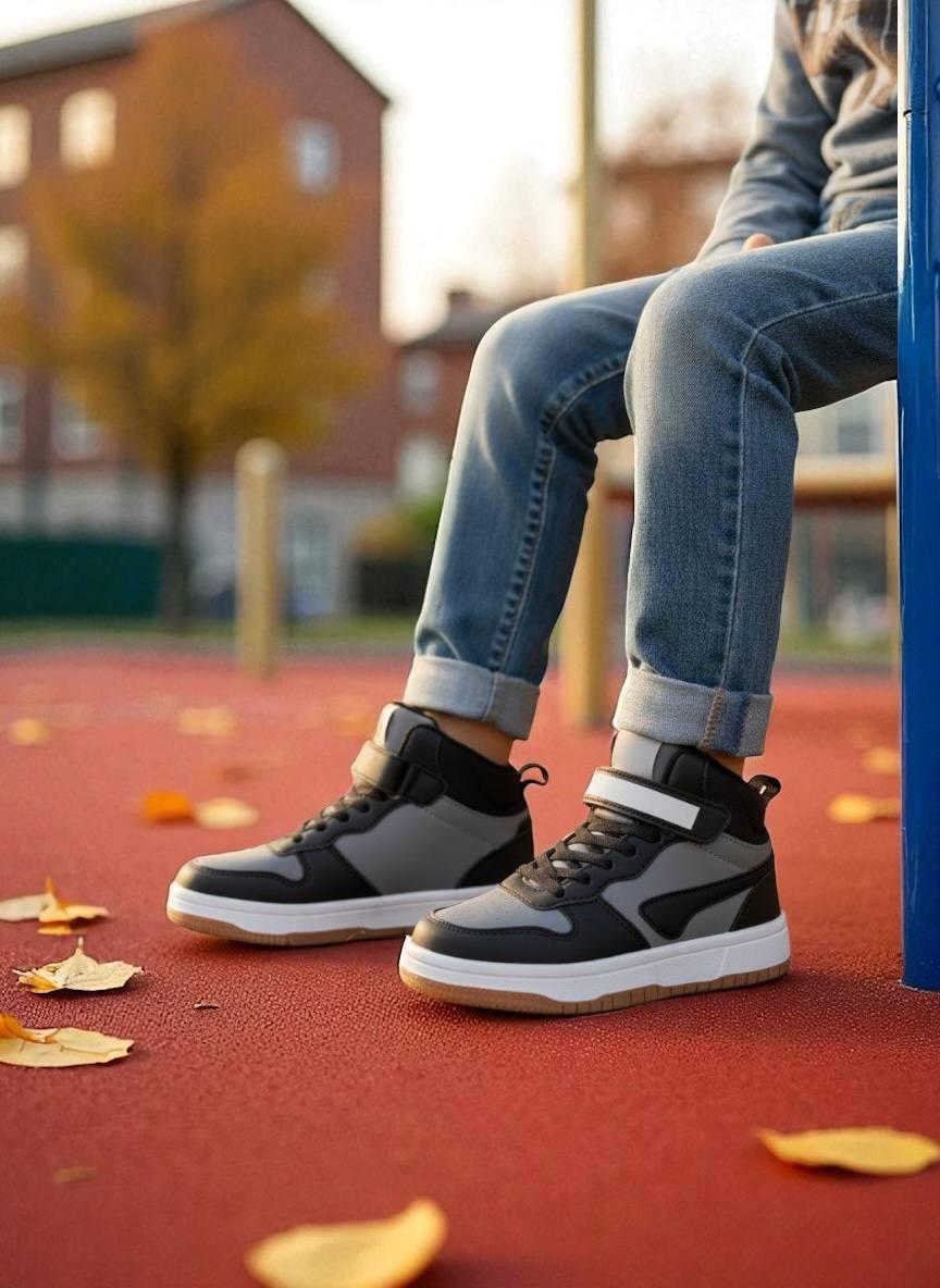 Дитяче демосизонне взуття для хлопчика черевики спортивні хайтопи утеплені на липучці РОЗМІР: 34, фото 1