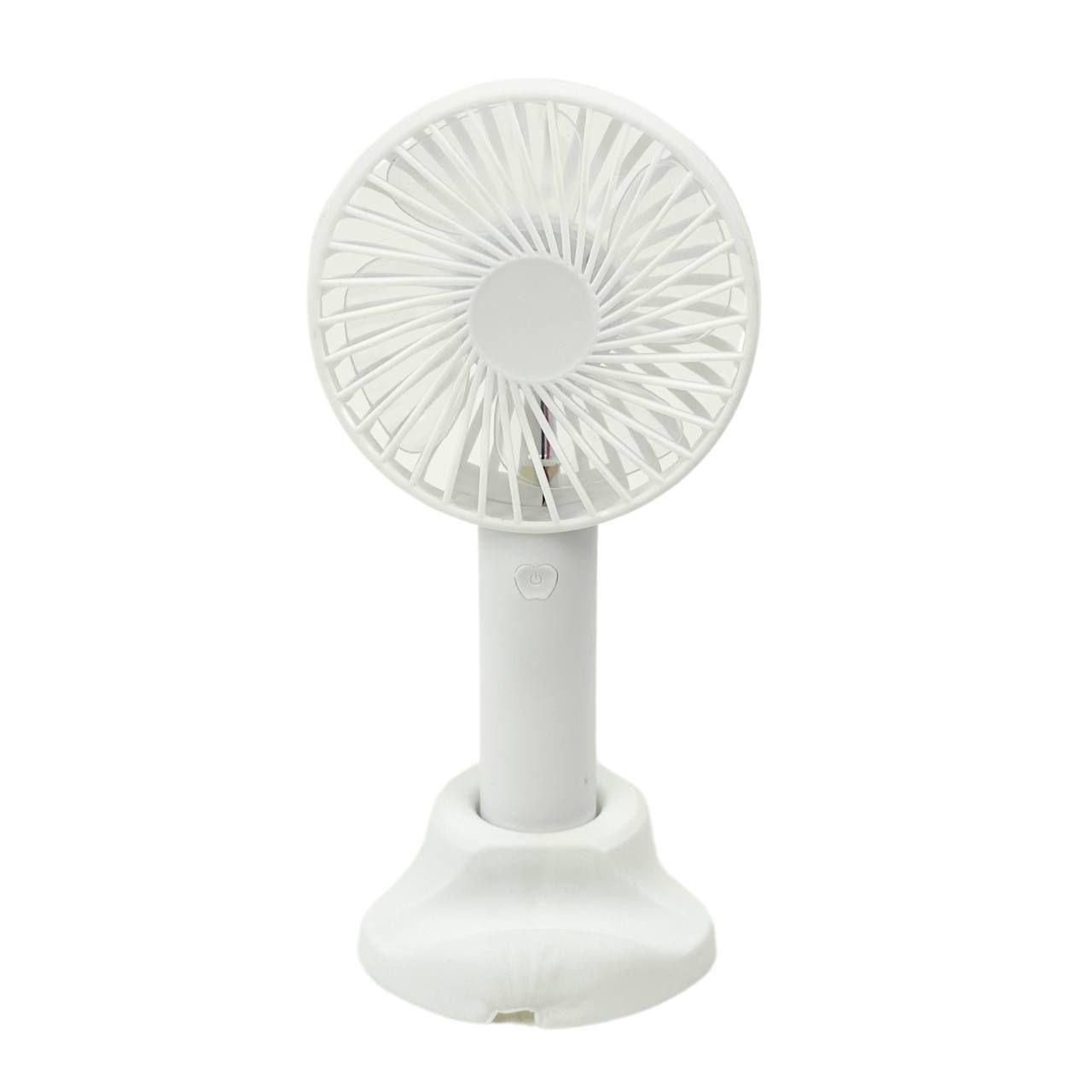 Вентилятор портативний X-9 діаметр 9 см з підставкою білий, фото 1