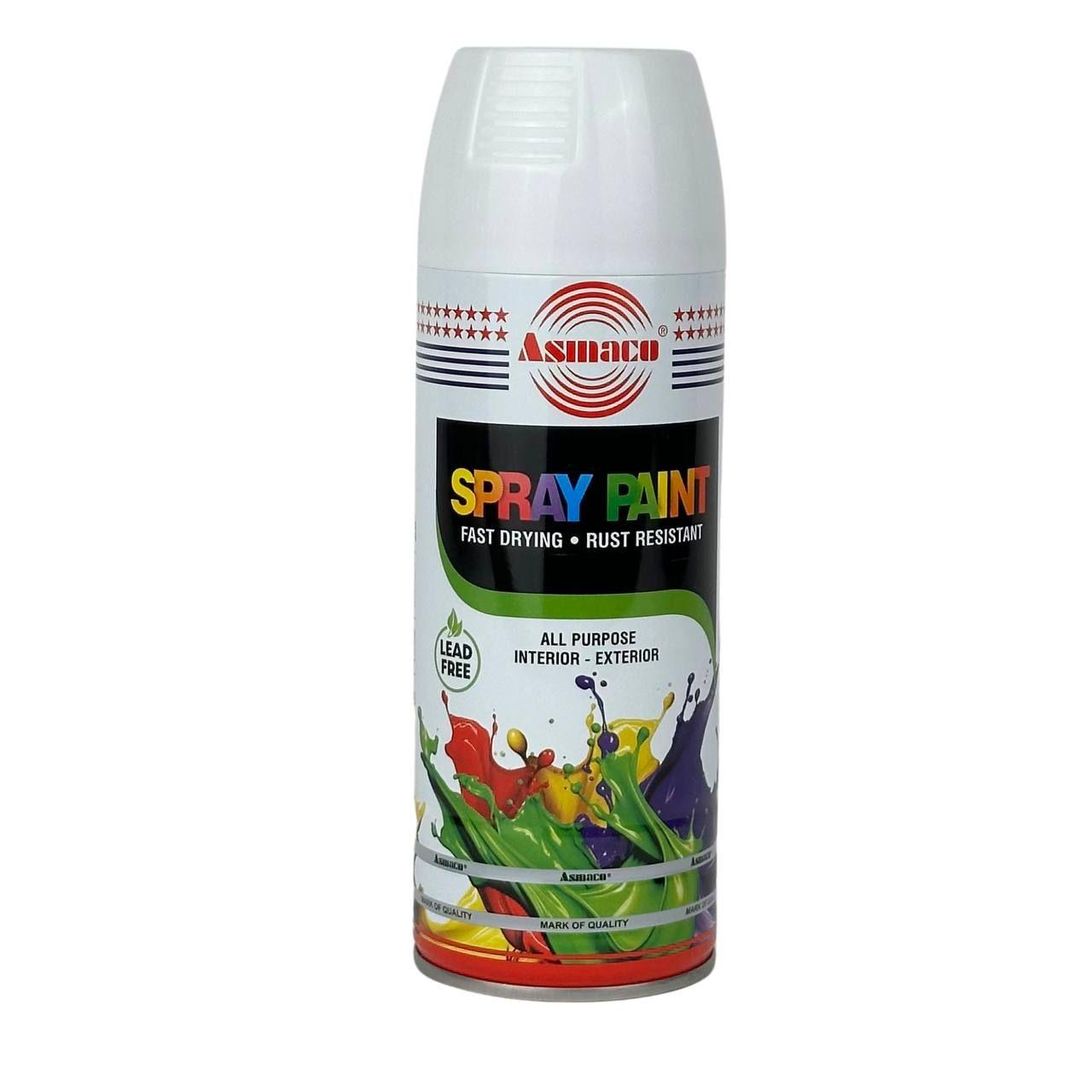 Фарба аерозольна акрилова 400 мл ASMACO RAL 9003 глянцева білий, фото 1