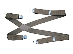 Підтяжки чоловічі Стандарт на зріст до 185 см Х-подібні 40 мм 4 застібки койот