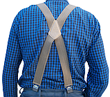 Підтяжки чоловічі Батал на зріст до 200 см Х-подібні 40 мм 4 застібки койот, фото 3