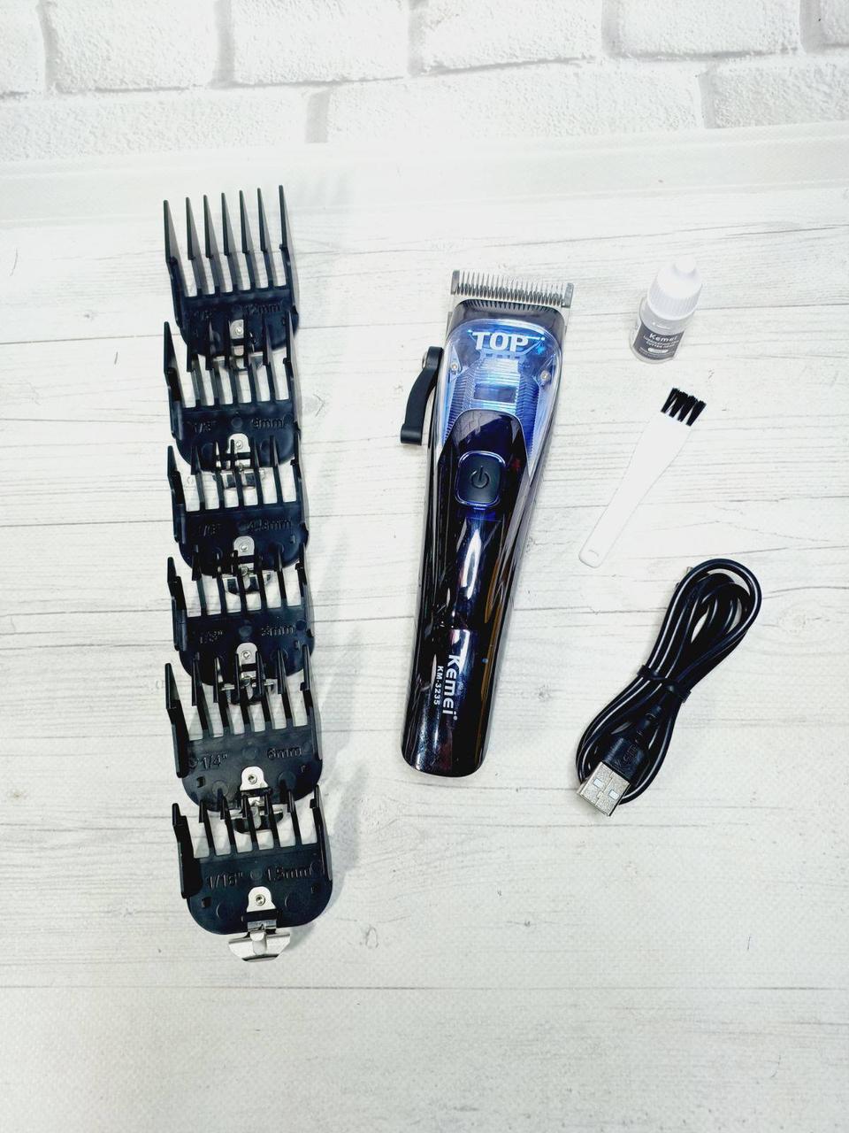 Машинка для стрижки на акумуляторі Kemei KM-3235, фото 1