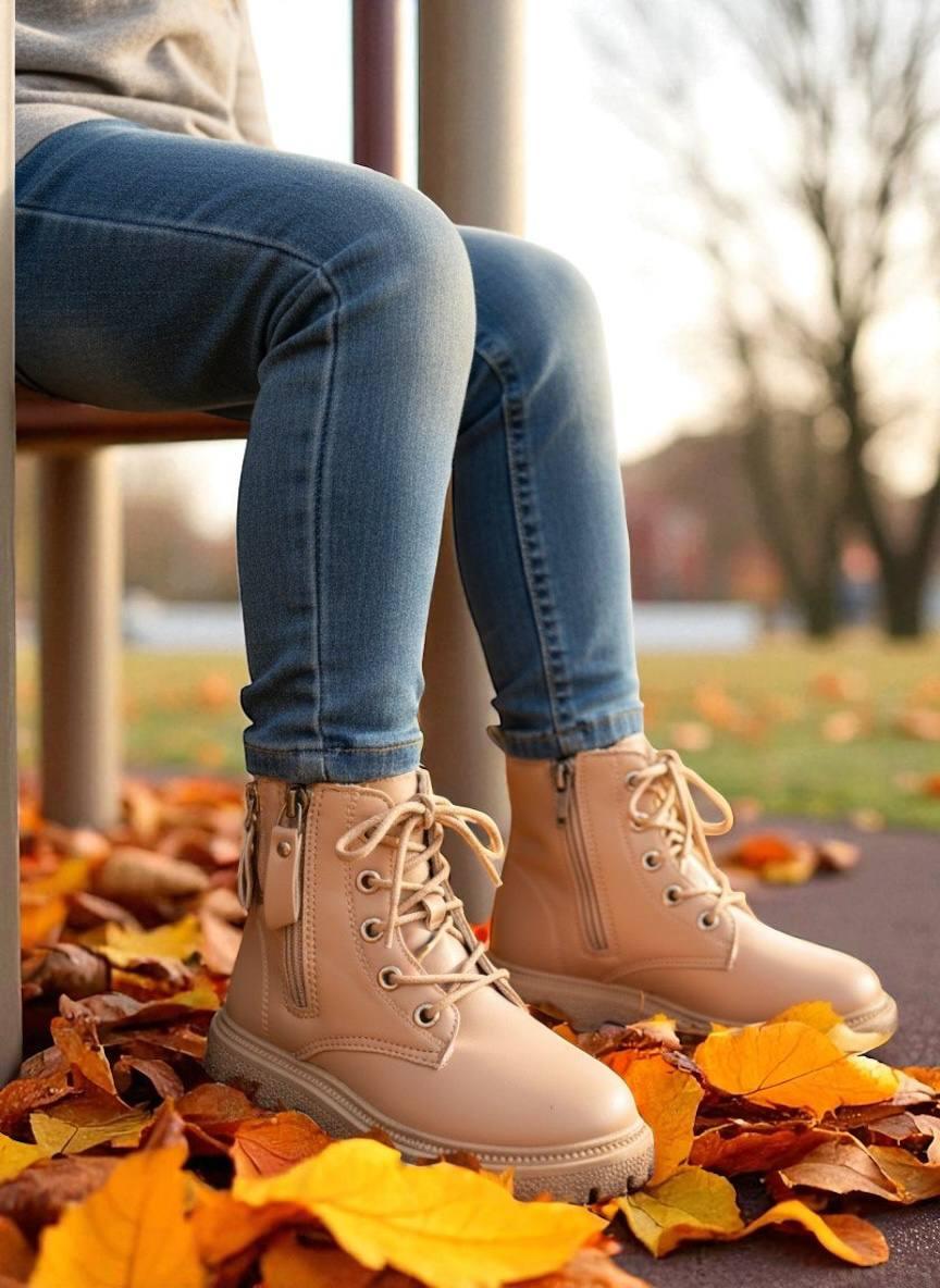 Дитяче демосизонне взуття для дівчаток, черевики, ошатні хайтопи утеплені на липучці. РАЗМЕР: 26-30, фото 1