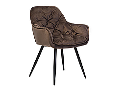 Стілець M-65 коричневий велюр + чорний