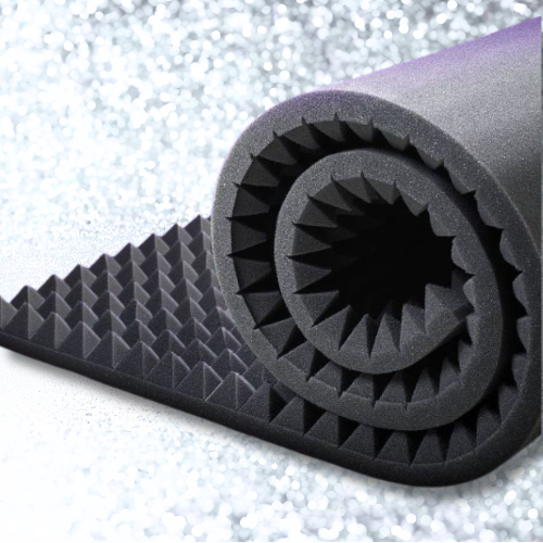 Акустичний поролон «піраміда» темно-сірий лист 1х2м товщина 50мм, фото 1