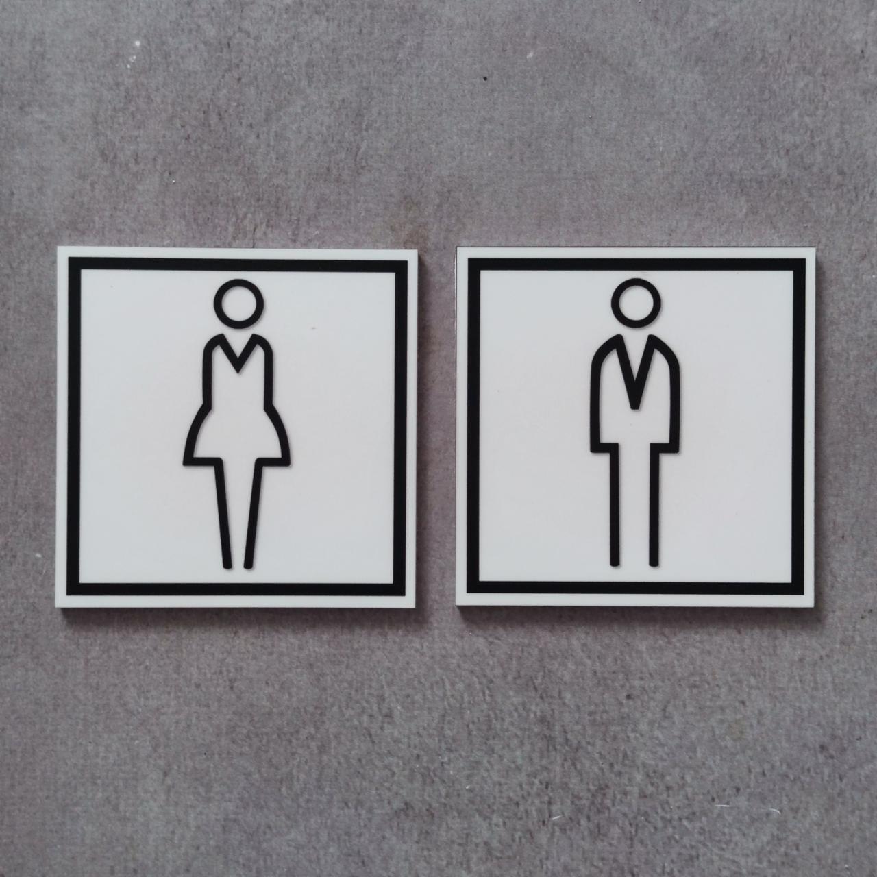 Таблички Туалет пара Білі