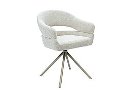 Стілець поворотний R-180 бежевий льон + капучино