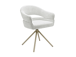 Стілець поворотний R-180 молочна хмара + капучино