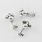 Кулон Ключ, Метал, Античне Срібло, 19х11х6мм, Отвір 2мм, 20 шт, фото 2