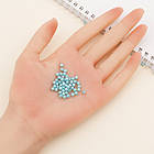 Перли Намистини Акрилові, Глянцеві, Круглі, Аквамарин, 4мм, Отвір 1мм, близько 850шт/25г, фото 3