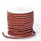 Шнур Замшевий, із золотистими алюмінієвими вставками, Цегляний, 3х2мм, 1 м, фото 2