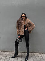 Шуба в стилі Zara із об'ємного штучного хутра, фото 8