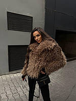 Шуба в стилі Zara із об'ємного штучного хутра, фото 2