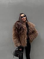 Шуба в стилі Zara із об'ємного штучного хутра, фото 3