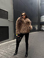 Шуба в стилі Zara із об'ємного штучного хутра, фото 7