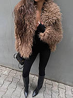 Шуба в стилі Zara із об'ємного штучного хутра, фото 4