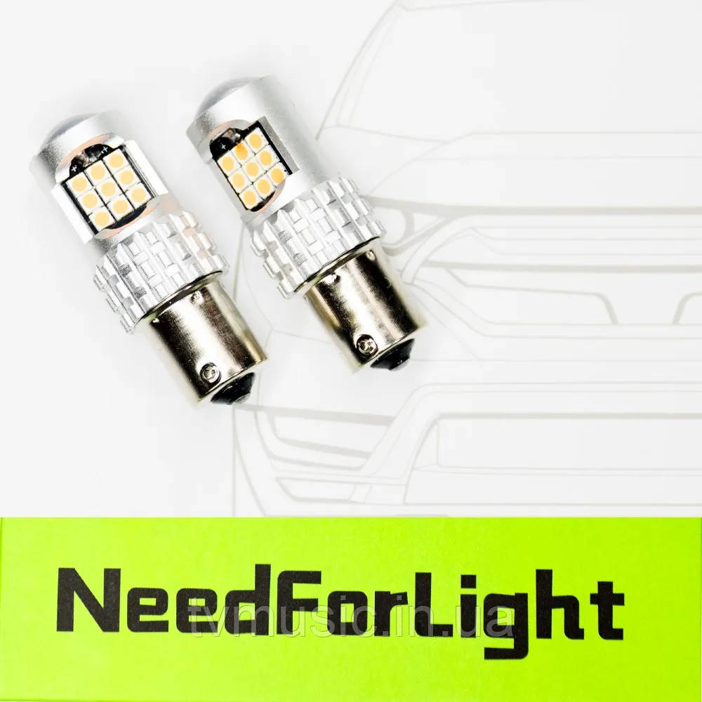 Автомобільні LED лампи NFL Shine BAU15S Amber (2 шт.), фото 1