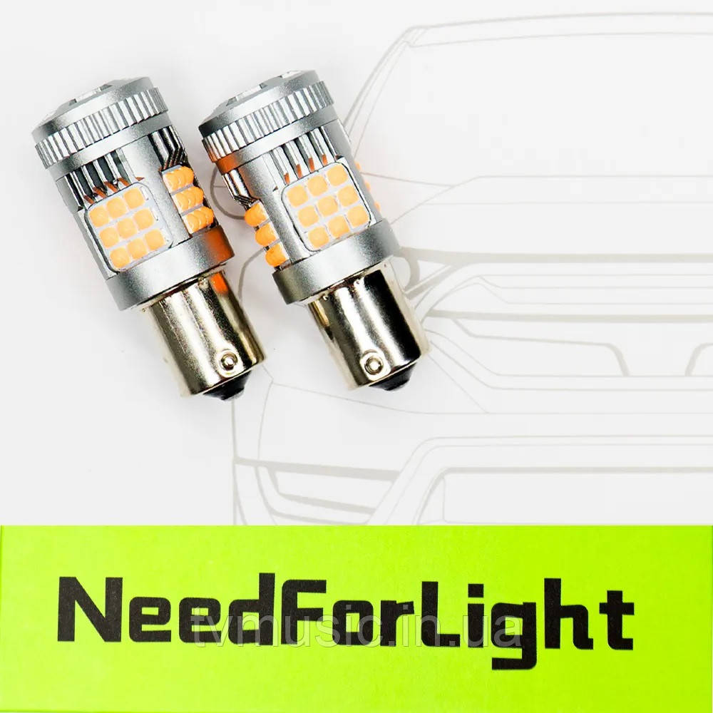 Автомобільні LED лампи NFL Flash 1156 Amber (2 шт.), фото 1
