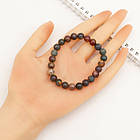 Браслет з Намистин Натуральна поліхромна Яшма Пікассо, Еластичний, 5.5-6см, Намистина 8мм, 20-23шт/браслет, фото 2