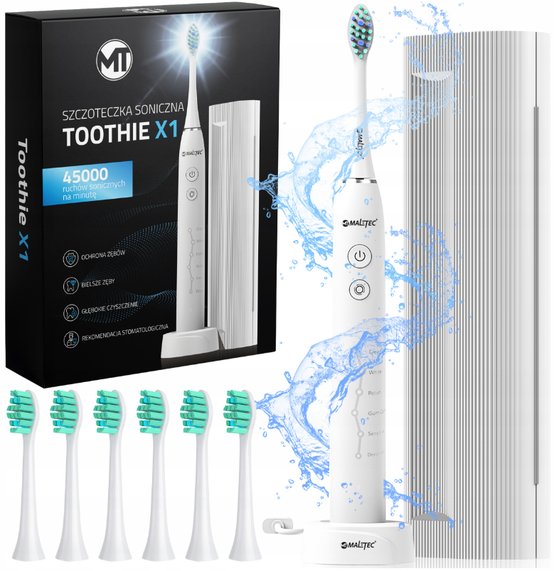 Ультразвукова зубна щітка Maltec Toothie X1 White (Польща)