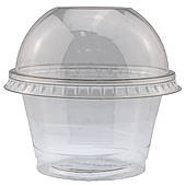 Стакан десертний 200 мл з купольною кришкою (10 шт)