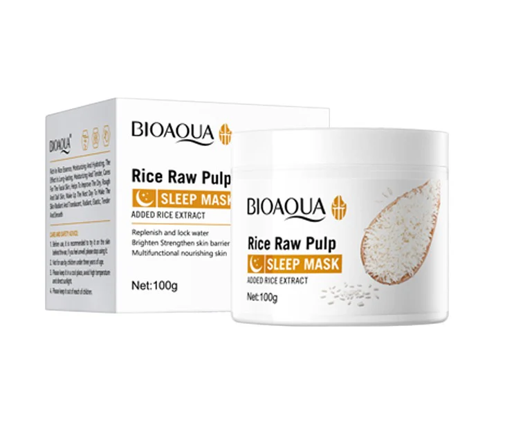 Нічна маска для обличчя BIOAQUA Rice заспокійлива 100 г