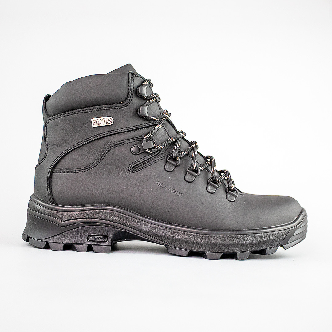 Черевики чоловічі шкіряні на хутрі 593015 Чорні, фото 1