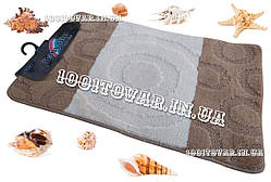 Набір із 2 килимків у ванну  Banyolin 80х50 і 40х50 см. бежево - коричневий колір