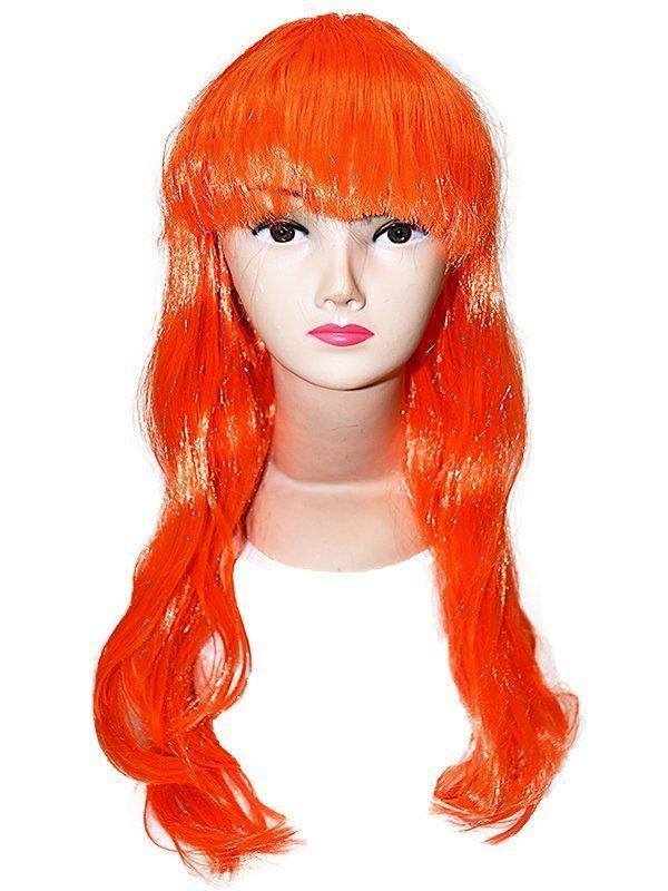 Перука довга пряма (помаранчева) 70 см