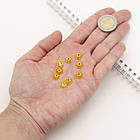 Шапочки для Намистин Металеві, Квітка, Золото, 9х4мм, Отвір 2мм, 30 шт, фото 2