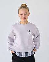 Лавандовий дитячий світшот BossKids, імітація сорочки, комфортний крій