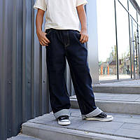 Джинси юніорські, темно-синій колір, універсальний стиль AnnaBeier розмір 33/170 см