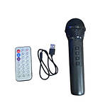 Портативна колонка Sing-e ZQS-8166 з мікрофонами та пультом Акустична система RGB підсвітка Чорний 200 Вт, фото 4