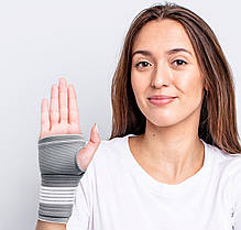 Фіксатор зап'ястя та долоні Gymtek розмір М сірий, фото 4