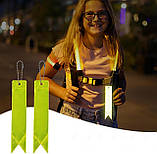 Світловідбиваюча смужка-брелок безпеки SafeStep Green, фото 2